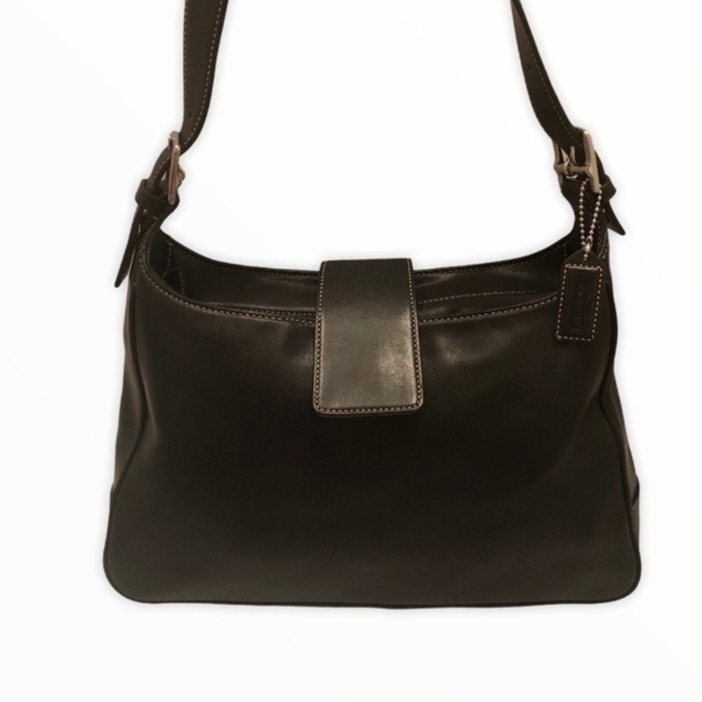 Coach black leather Hampton purse bag